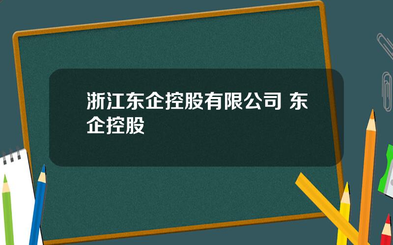 浙江东企控股有限公司 东企控股